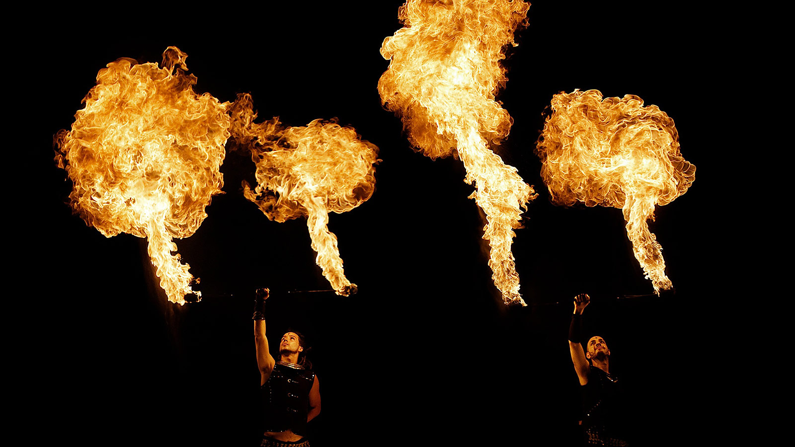 Fire juggling